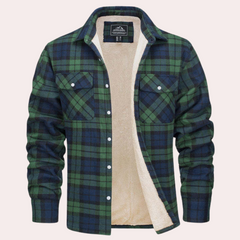Carter - Plaid Sherpa Shacket — Green