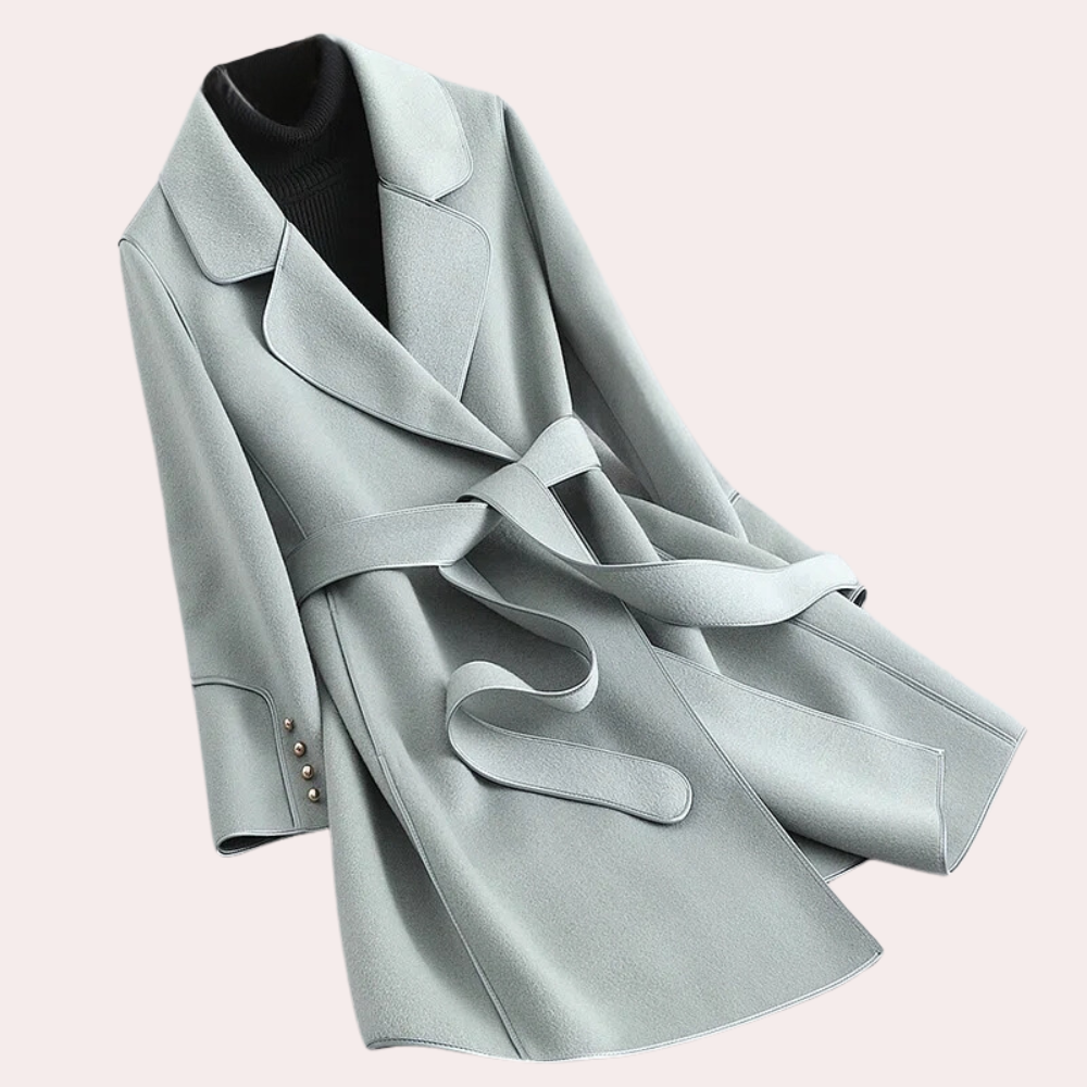Autumn - Draped Wool Coat — Grey