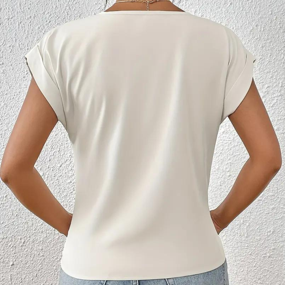 Henrietta - Twist Front V Neck Top