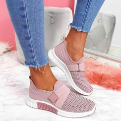 Giselle - Knit Slip on Flats — Pink
