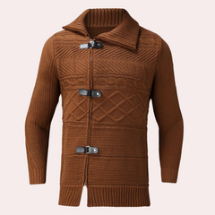 Geoffrey - Cable Knit Toggle Cardigan