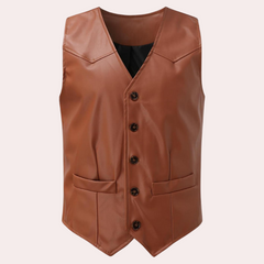 Warren - Leather Waistcoat