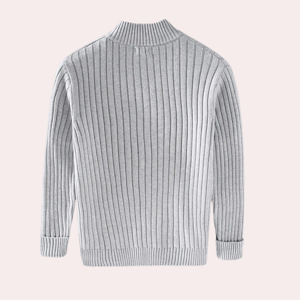 Xavier - Ribbed Zip Cardigan