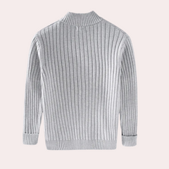 Xavier - Ribbed Zip Cardigan