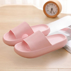 Colette - Thick Sole Pool Slides — Light pink