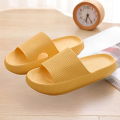 Colette - Thick Sole Pool Slides — Yellow
