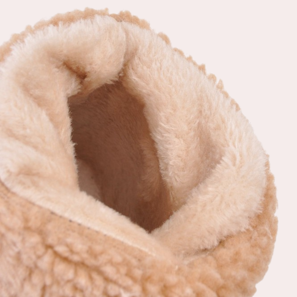 Dominique - Suede Boots with Fleece Cuff