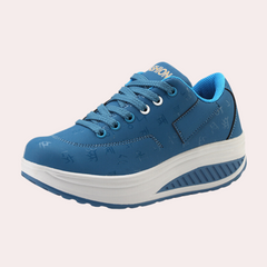 Valerie - Platform Lace up Sneakers — Blue