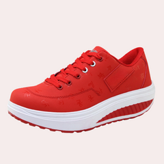 Valerie - Platform Lace up Sneakers — Red