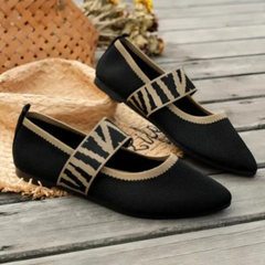 Regina - Knit Mary Jane Flats