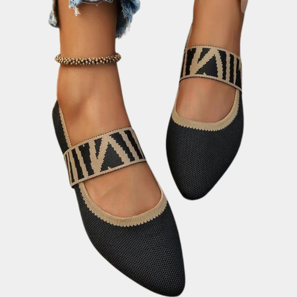 Regina - Knit Mary Jane Flats