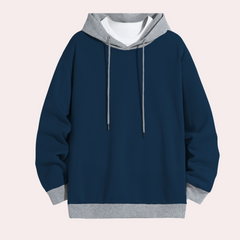 Truman - Hoodie with Contrast Hood — Blue