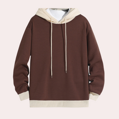 Truman - Hoodie with Contrast Hood — Brown