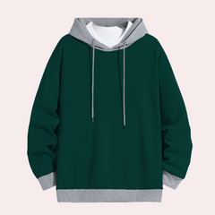Truman - Hoodie with Contrast Hood — Green