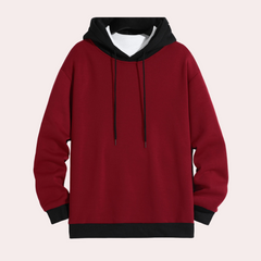 Truman - Hoodie with Contrast Hood — Red
