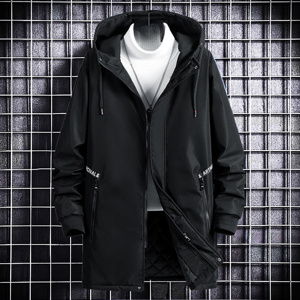 Reece - Ombre Hooded Jacket — Black