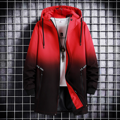 Reece - Ombre Hooded Jacket — Red