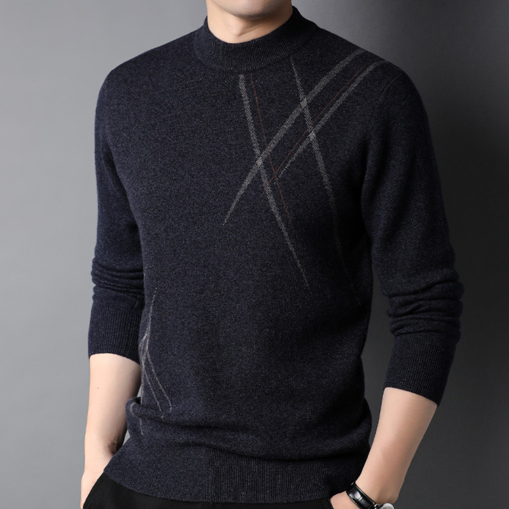 Godfrey - Diamond Pattern Jumper — Black