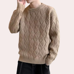 Stephen - Textured Knit Crew Jumper