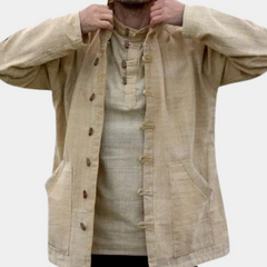 Walter - Linen Hooded Shirt Jacket