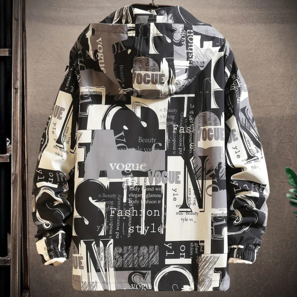 Spencer - Graffiti Print Hooded Jacket