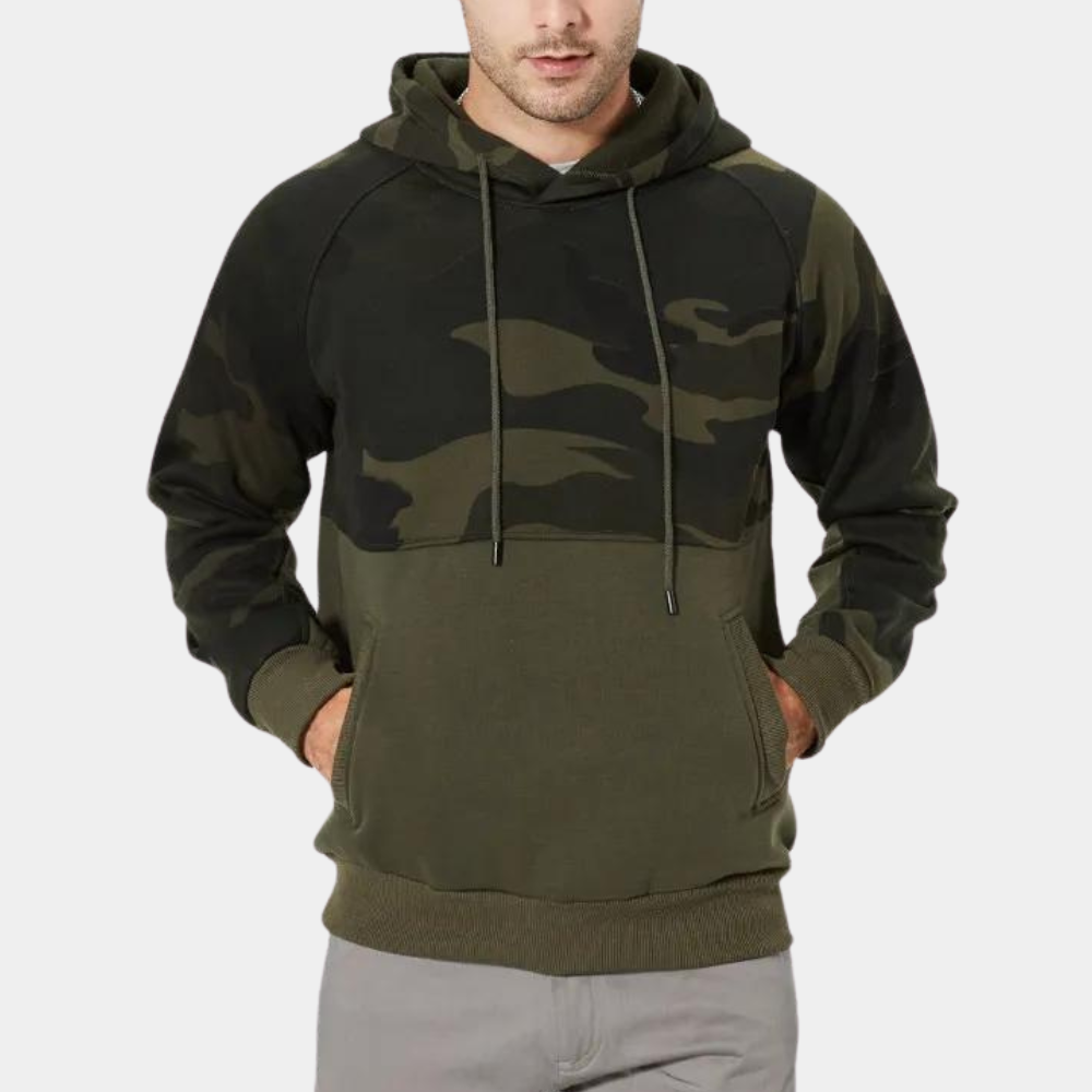 Quentin - Camo Colour Block Hoodie