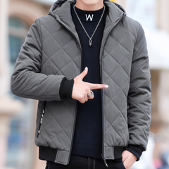 Edward - Quilted Hooded Jacket — Grey