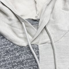 Killian - Check Panel Knit Hoodie