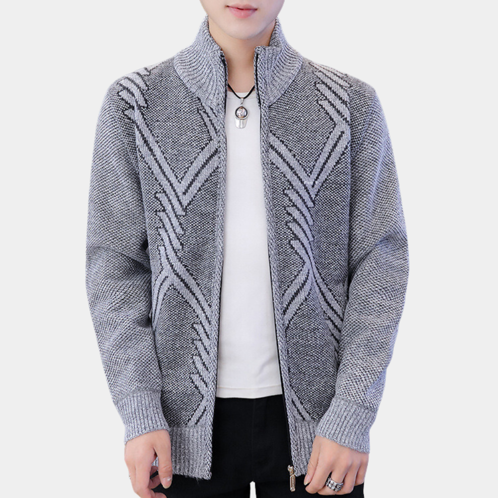 Dominic - Diamond Knit Cardigan