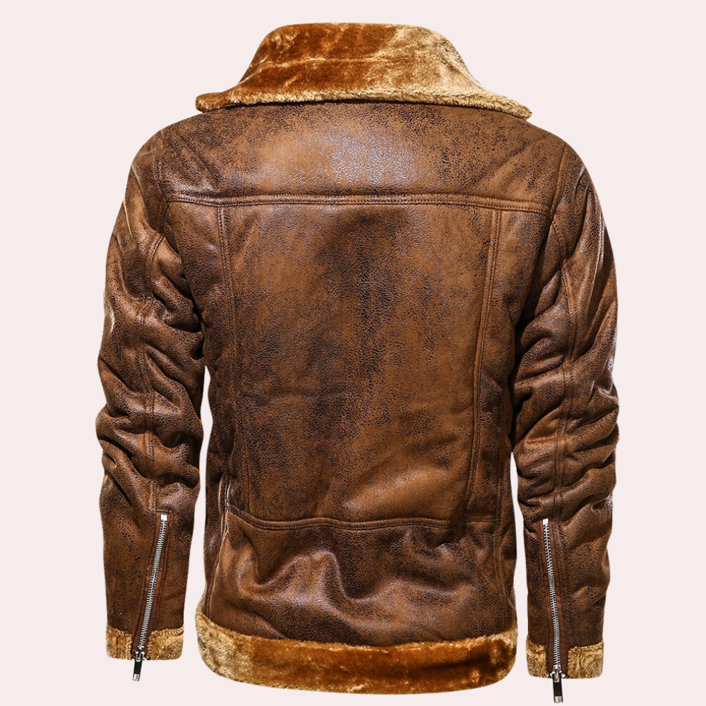 Gabriel - Faux Shearling Moto Jacket