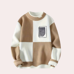 Wilfred - Checkerboard Block Jumper — Khaki