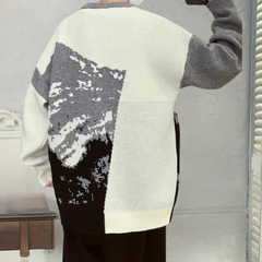 Dashiell - Abstract Print Knit Jumper