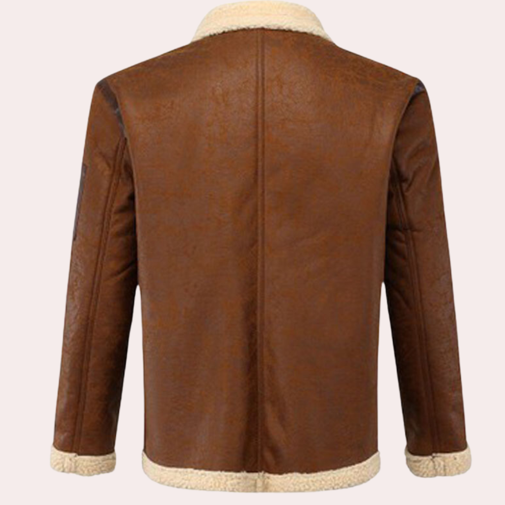 Geoffrey - Leather Jacket with Shearling