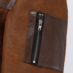 Geoffrey - Leather Jacket with Shearling