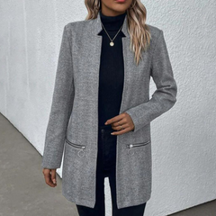 Myrtle - Grey Longline Blazer — Grey