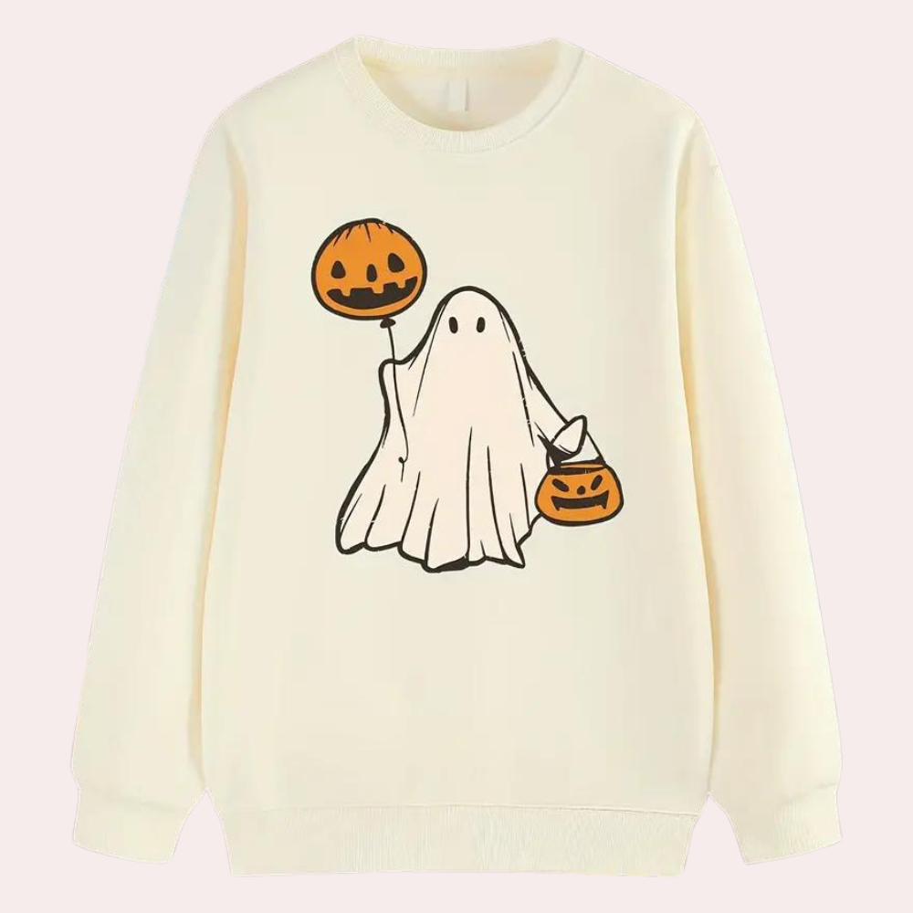 Herbert - Ghost Print Sweatshirt — Apricot