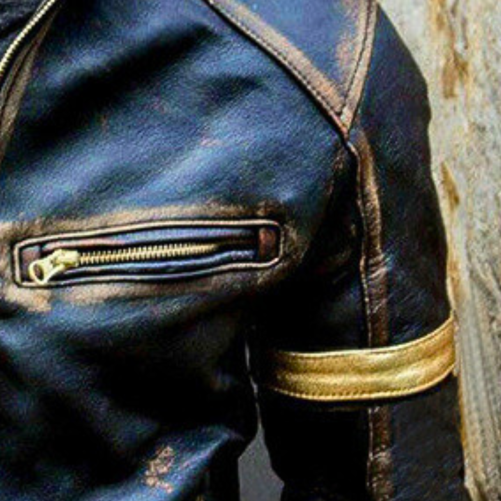Ronald - Distressed Leather Biker