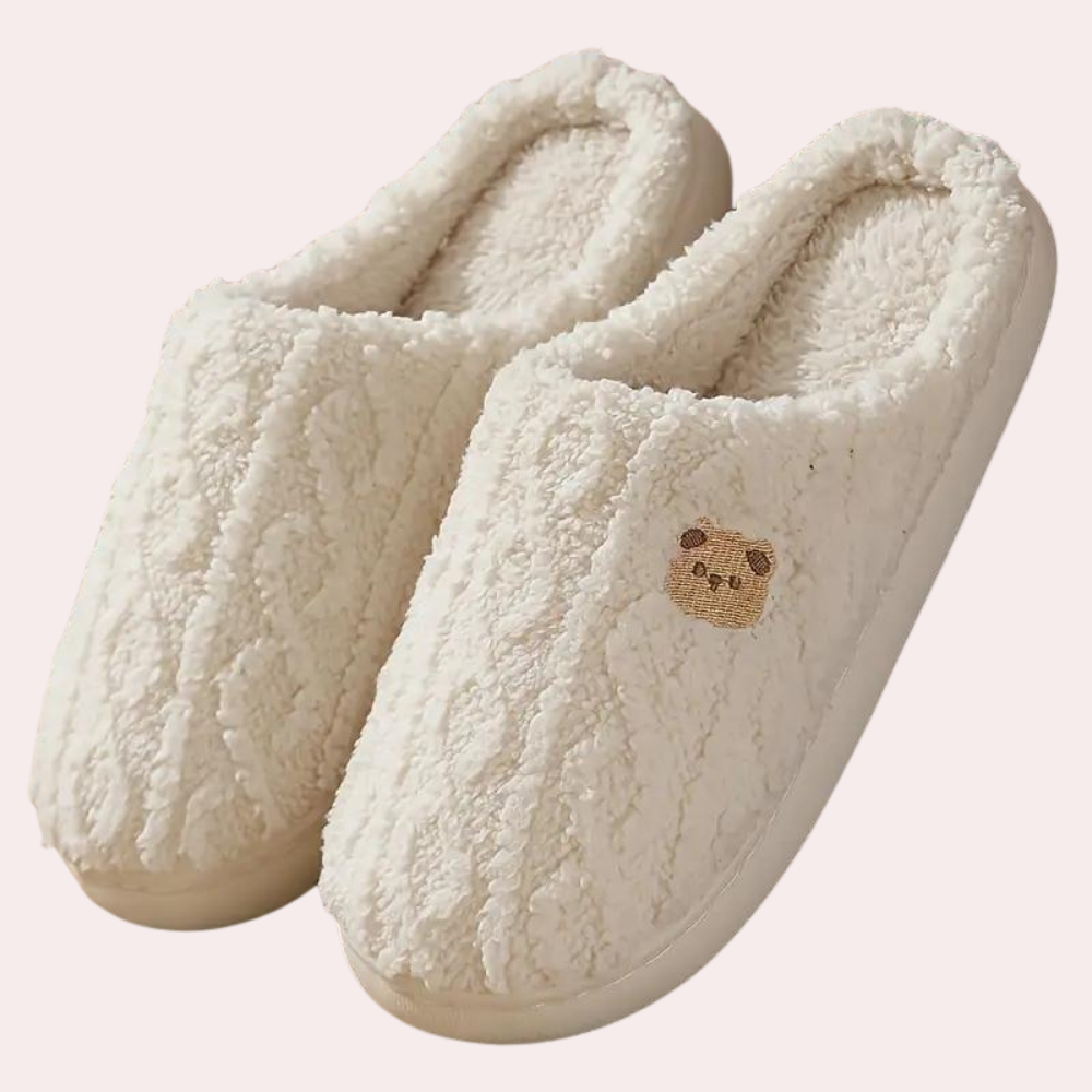 Sabine - Fluffy Bear Slippers