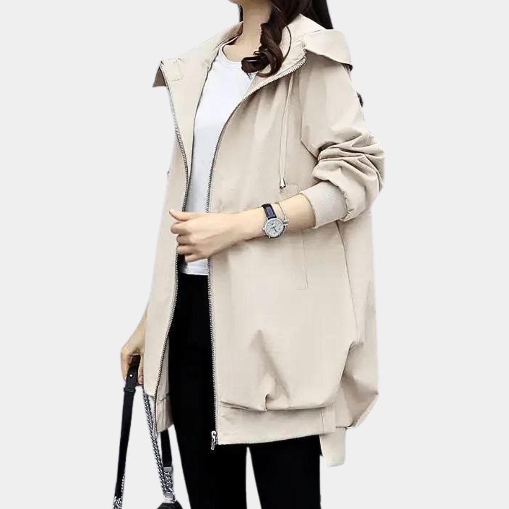 Sabine - Hooded Utility Jacket — Beige
