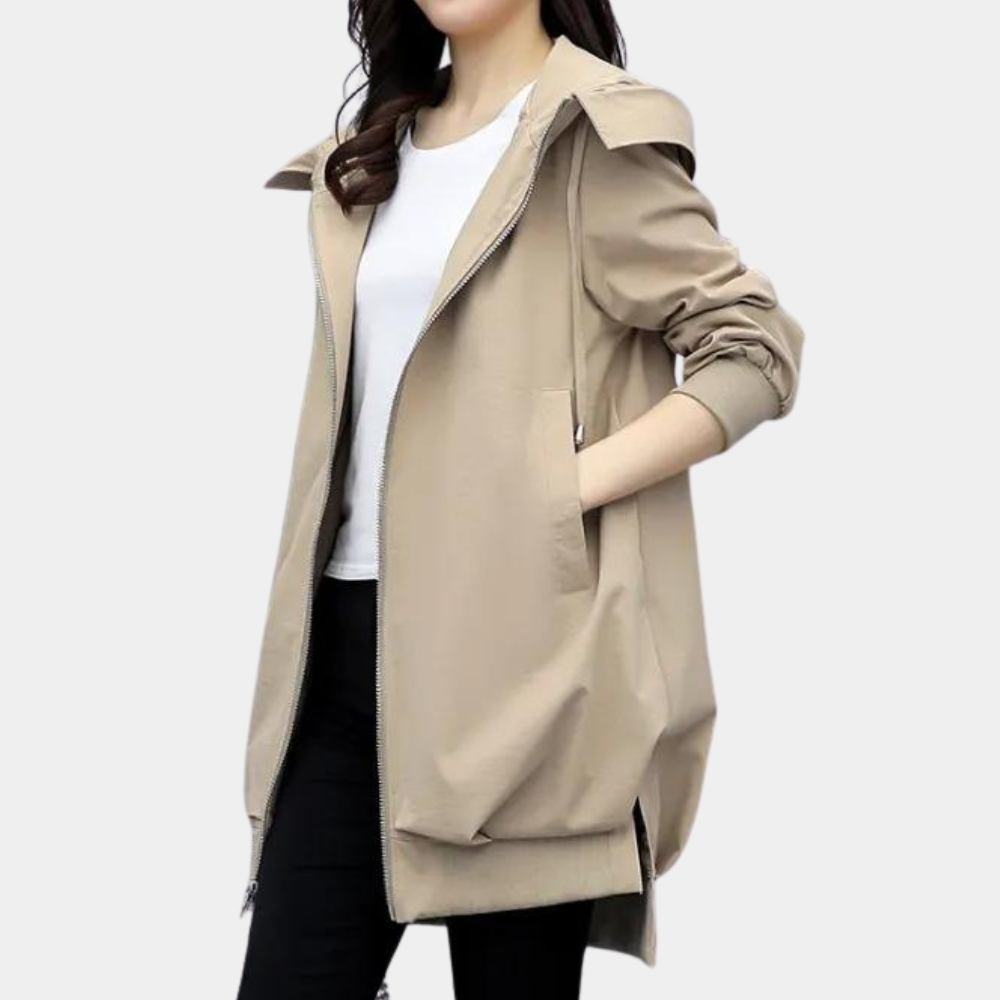 Sabine - Hooded Utility Jacket — Khaki