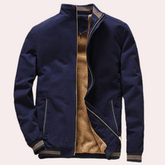 Ashton - Fleece Lined Bomber — Blue
