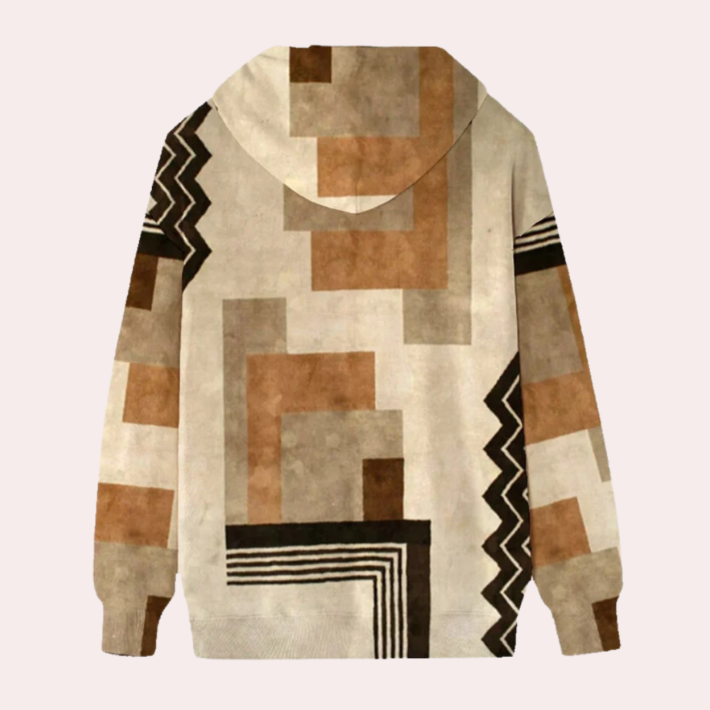 Gabriel - Geometric Print Hoodie