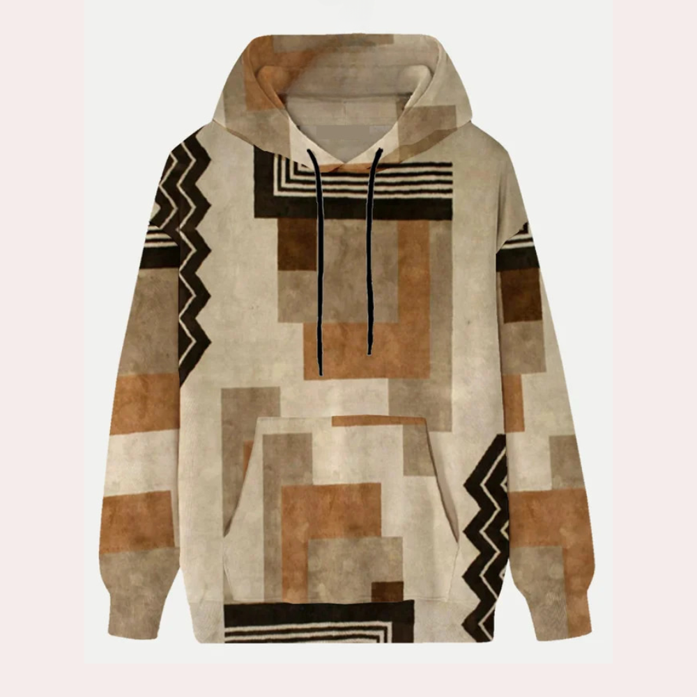 Gabriel - Geometric Print Hoodie