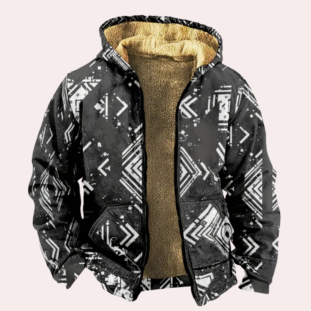 Stefan - Aztec Sherpa Lined Jacket