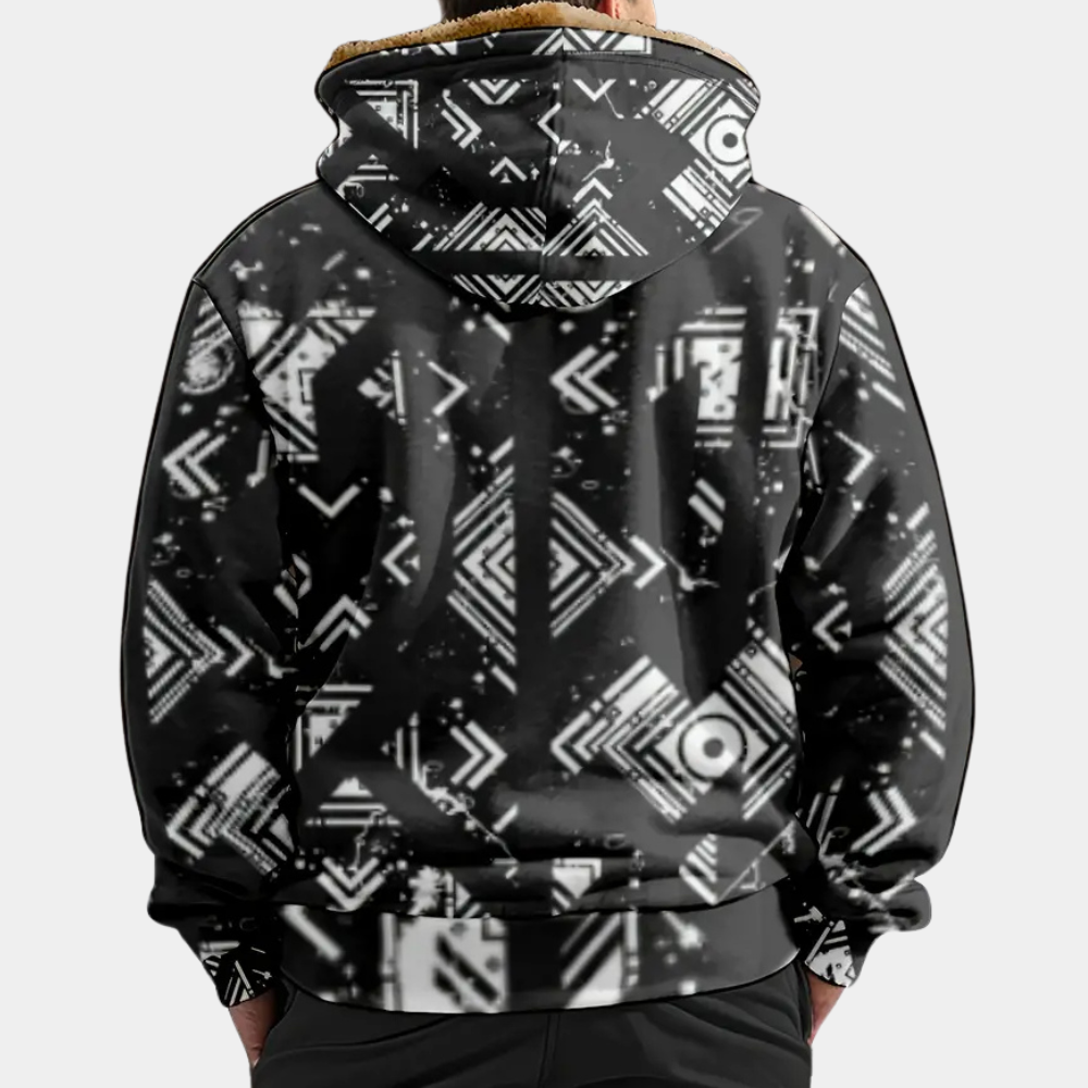 Stefan - Aztec Sherpa Lined Jacket