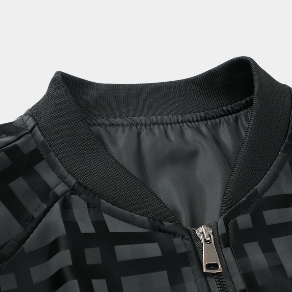 Anthony - Check Print Bomber Jacket