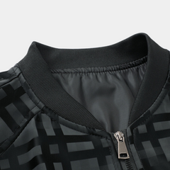 Anthony - Check Print Bomber Jacket