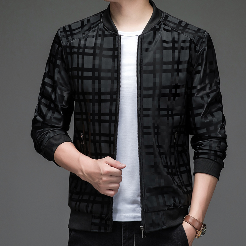 Anthony - Check Print Bomber Jacket