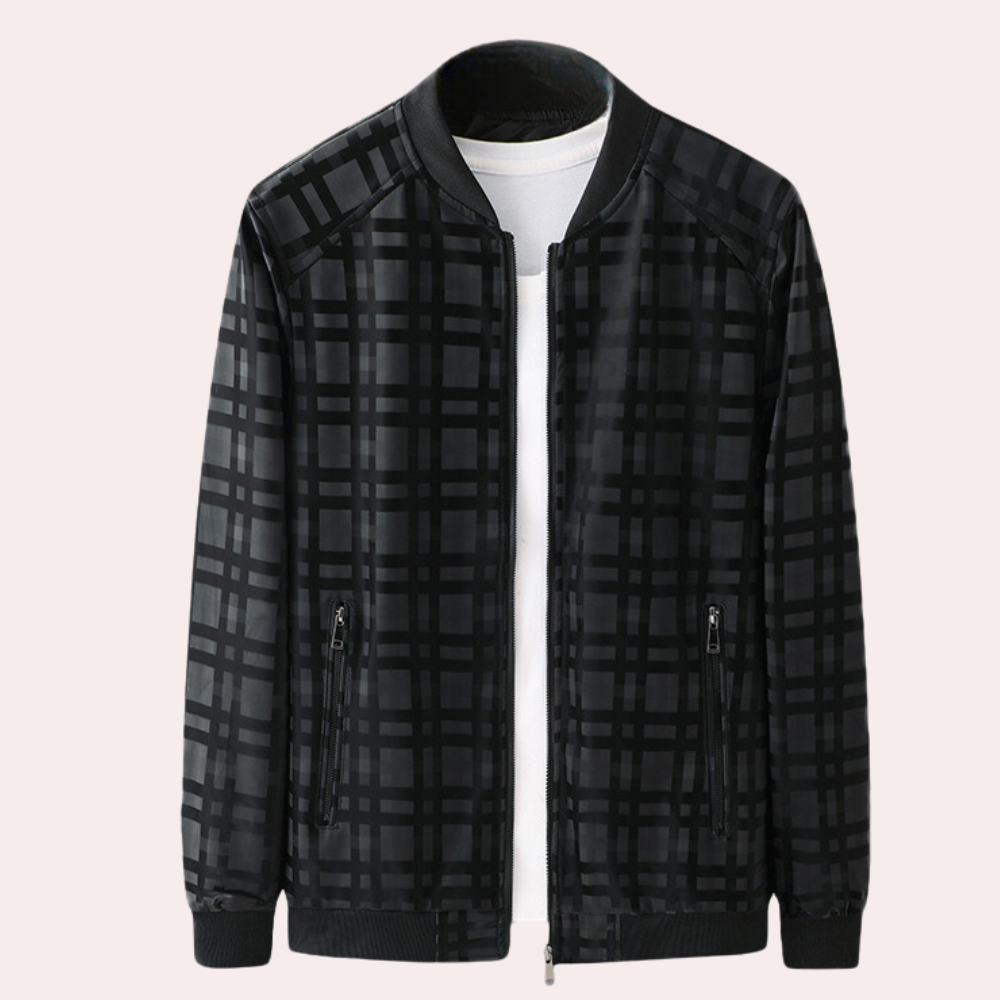 Anthony - Check Print Bomber Jacket