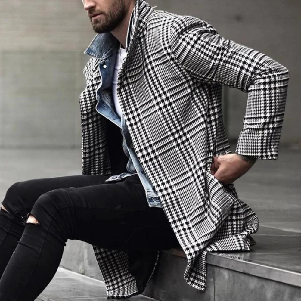 Gavin - Check Long Coat
